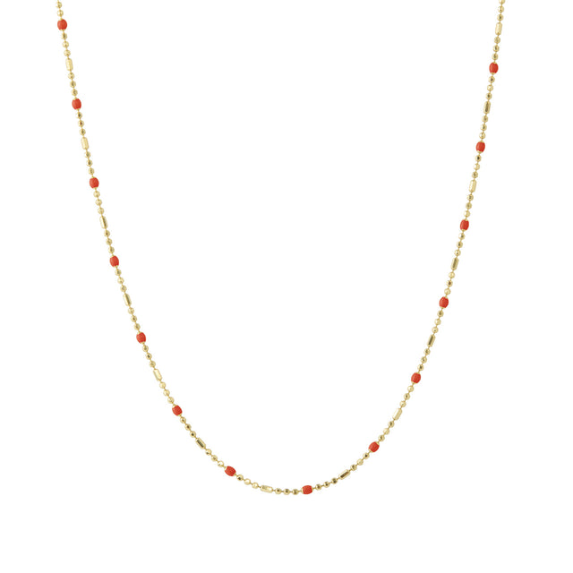 Trouver 16" Apple Dot Ball Chain Necklace - Necklaces - Broken English Jewelry