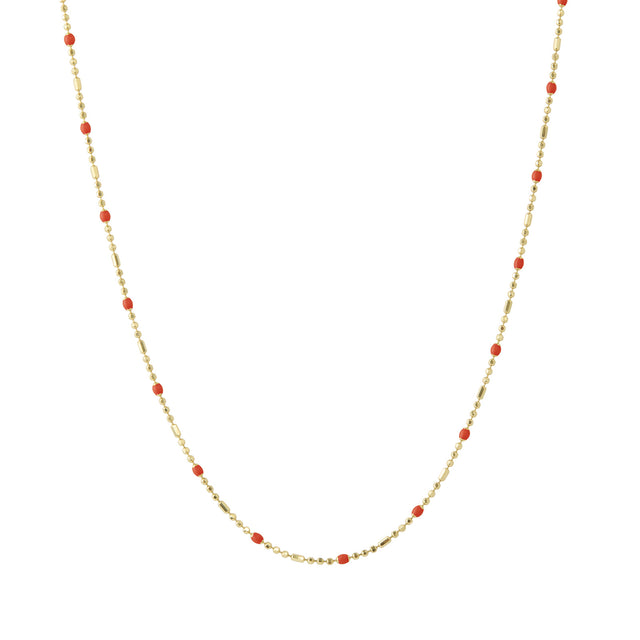 Trouver 18" Apple Dot Ball Chain Necklace - Necklaces - Broken English Jewelry
