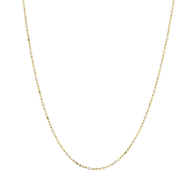 Trouver 18" Blanc Dot Ball Chain Necklace - Necklaces - Broken English Jewelry