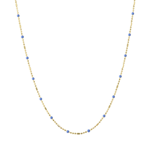 Trouver 18" Lapis Dot Ball Chain Necklace - Necklaces - Broken English Jewelry