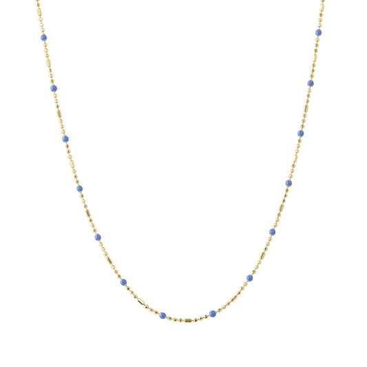 18" Lapis Dot Ball Chain Necklace - Main Img