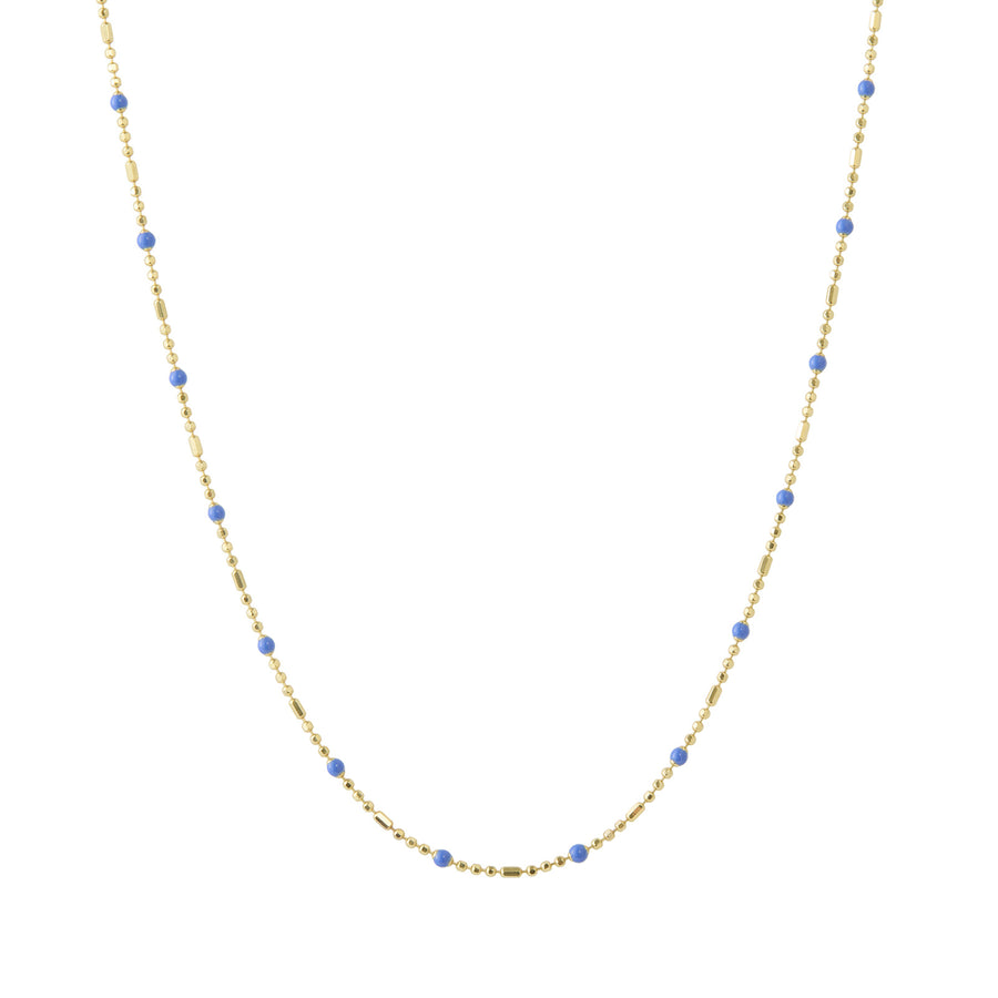 Trouver 18" Lapis Dot Ball Chain Necklace - Necklaces - Broken English Jewelry