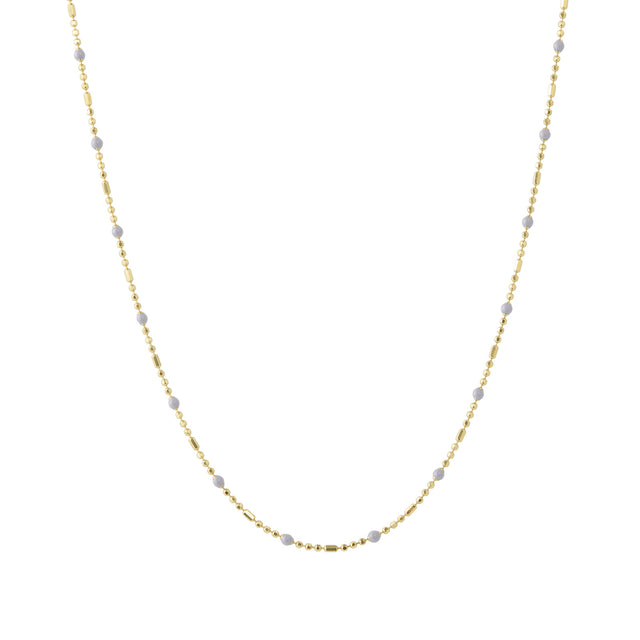 Trouver 16" Lavender Dot Ball Chain Necklace - Necklaces - Broken English Jewelry