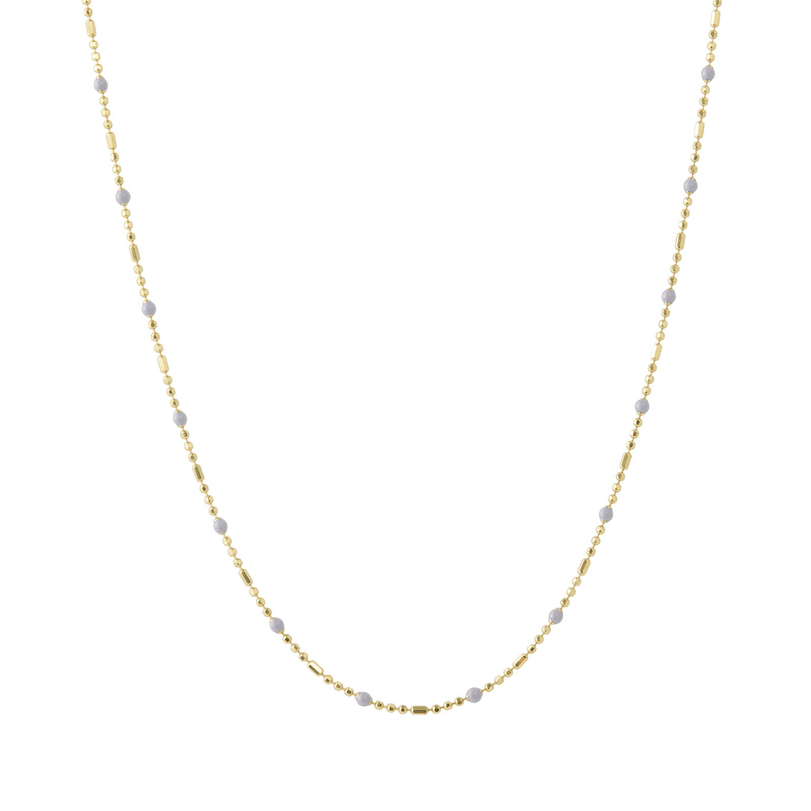 Trouver 18" Lavender Dot Ball Chain Necklace - Necklaces - Broken English Jewelry