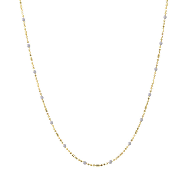 Trouver 18" Lavender Dot Ball Chain Necklace - Necklaces - Broken English Jewelry
