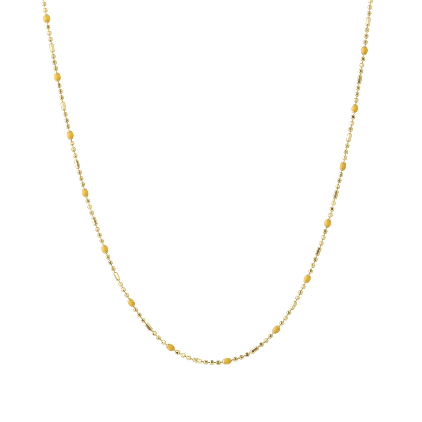 Trouver 16" Marigold Dot Ball Chain Necklace - Necklaces - Broken English Jewelry