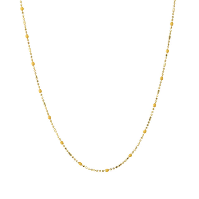 Trouver 16" Marigold Dot Ball Chain Necklace - Necklaces - Broken English Jewelry