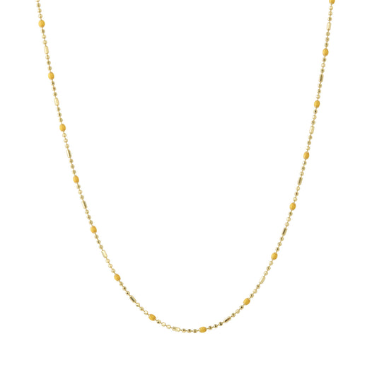 18" Marigold Dot Ball Chain Necklace - Main Img