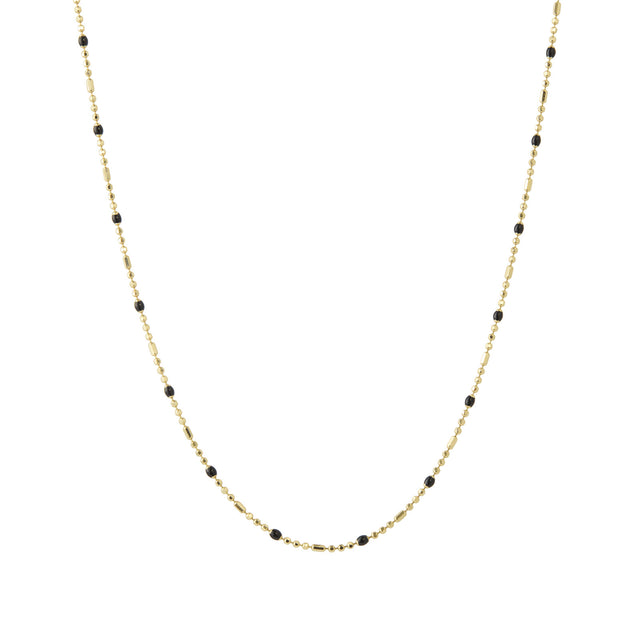 Trouver 16" Onyx Dot Ball Chain Necklace - Necklaces - Broken English Jewelry