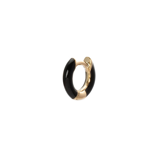 Enamel Huggie 6.5mm - Black - Main Img
