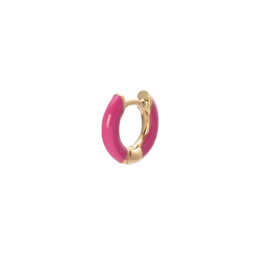 Enamel Huggie 6.5mm - Fuchsia - Main Img