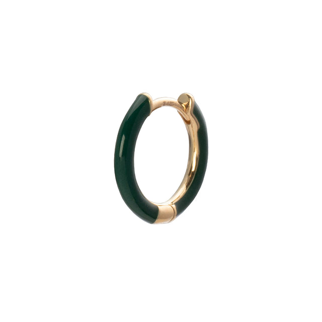 Trouver Enamel Huggie 9.5mm - Hunter - Earrings - Broken English Jewelry