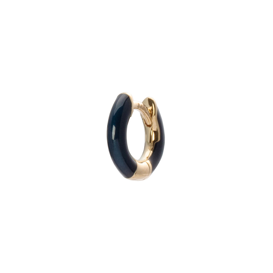 Trouver Enamel Huggie 5mm - Navy - Earrings - Broken English Jewelry