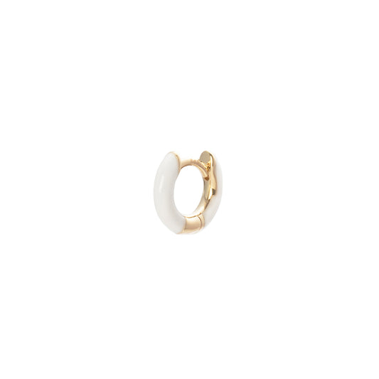 Enamel Huggie 5mm - White - Main Img