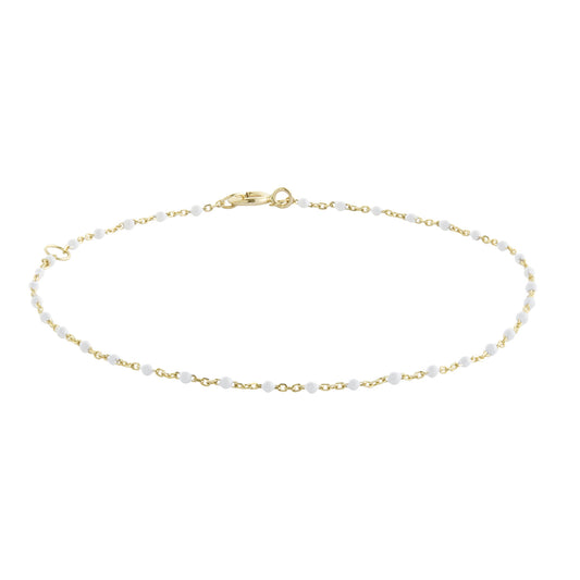 Blanc Tiny Dot Chain Bracelet - Main Img