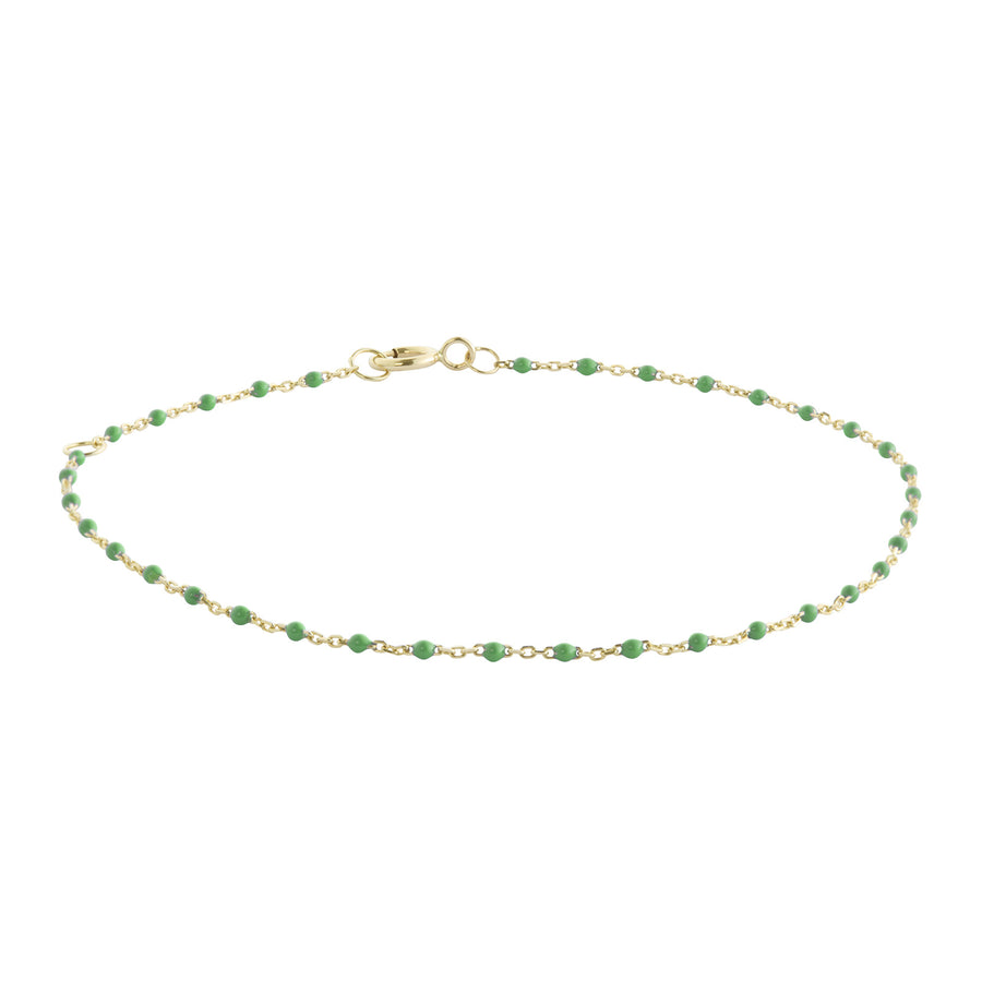 Trouver Kelly Green Tiny Dot Chain Bracelet - Bracelets - Broken English Jewelry