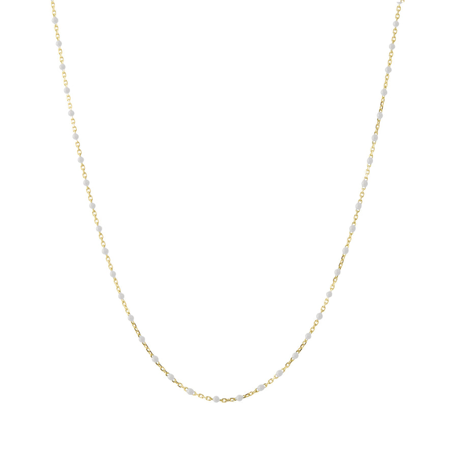 Trouver 18" Blanc Tiny Dot Chain Necklace - Necklaces - Broken English Jewelry