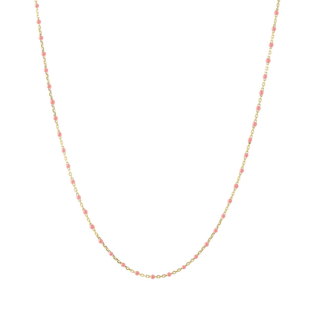 Trouver 18" Coral Tiny Dot Chain Necklace - Necklaces - Broken English Jewelry