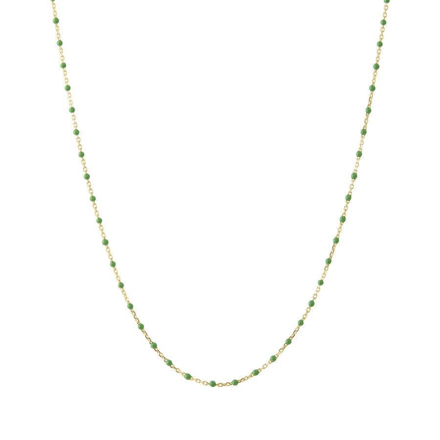 Trouver 18" Kelly Green Tiny Dot Chain Necklace - Necklaces - Broken English Jewelry