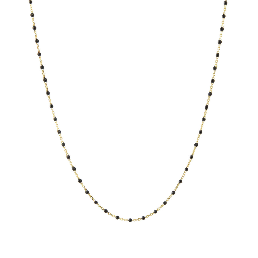 Trouver 16" Onyx Tiny Dot Chain Necklace - Necklaces - Broken English Jewelry
