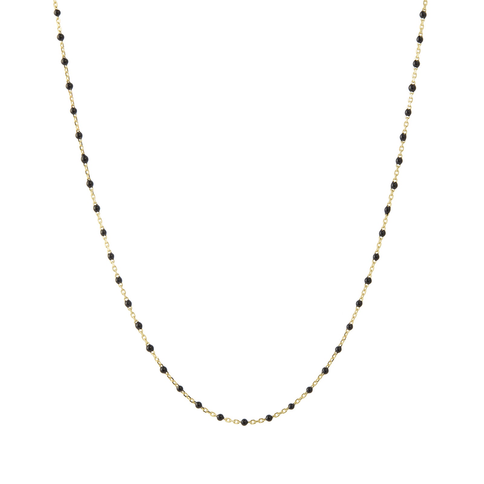 Trouver 18" Onyx Tiny Dot Chain Necklace - Necklaces - Broken English Jewelry