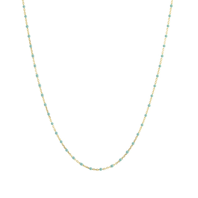 Trouver 16" Turquoise Tiny Dot Chain Necklace - Necklaces - Broken English Jewelry