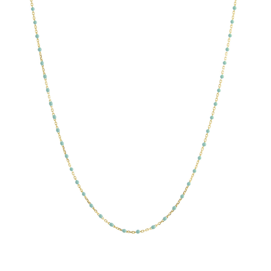 Trouver 16" Turquoise Tiny Dot Chain Necklace - Necklaces - Broken English Jewelry