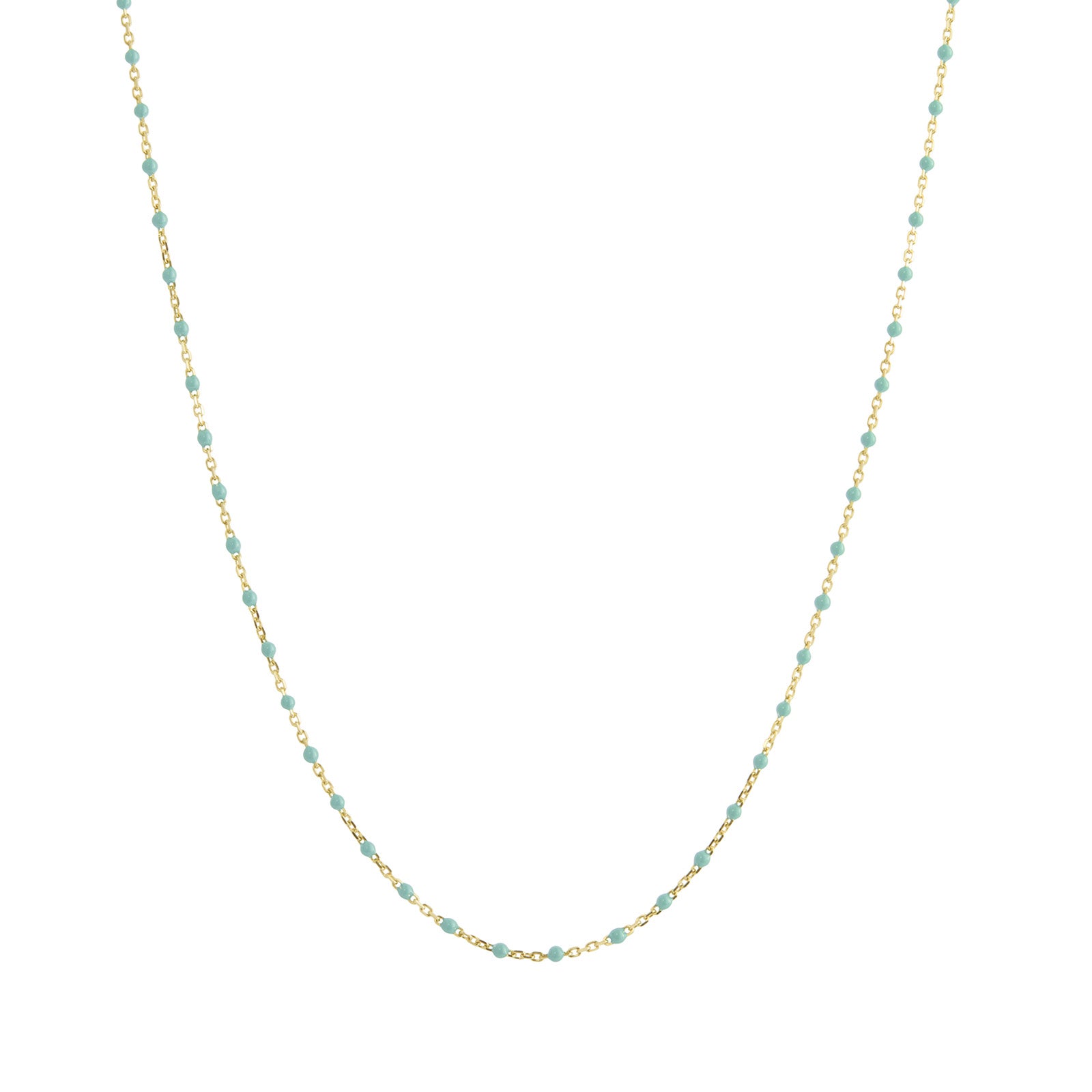 Trouver 18" Turquoise Tiny Dot Chain Necklace - Necklaces - Broken English Jewelry