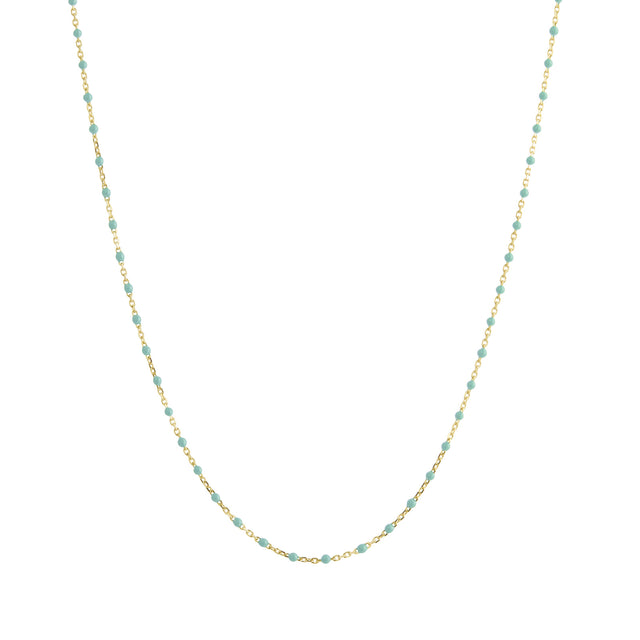 Trouver 18" Turquoise Tiny Dot Chain Necklace - Necklaces - Broken English Jewelry