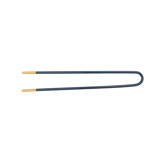 Navy Enamel Gold Plated Hair Pin - Main Img