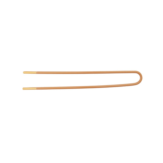 Caramel Enamel Gold Plated Hair Pin - Main Img