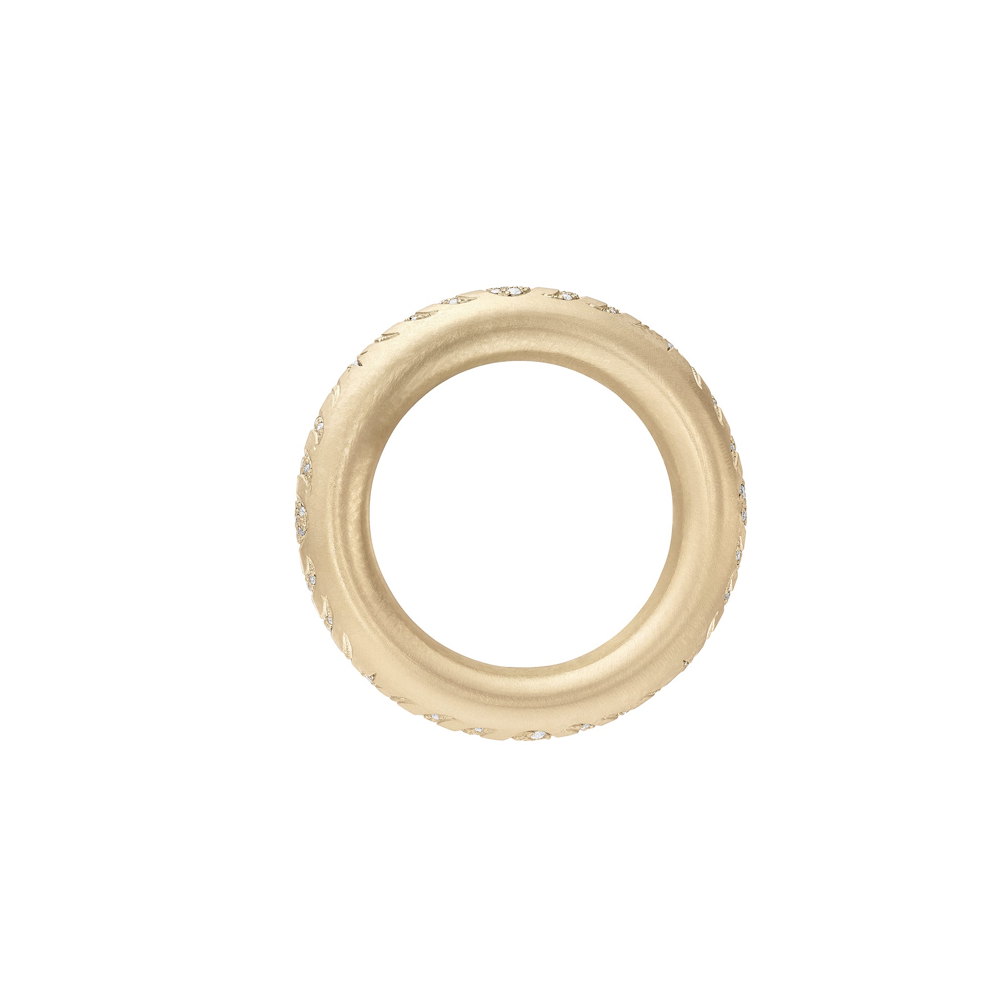 Diamond Phases of the Moon Band Ring