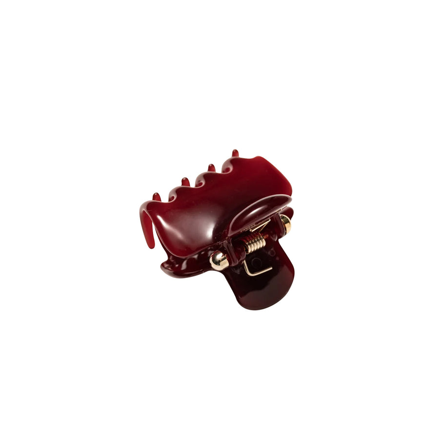 UNDO 1.5"  Claw Clip - Bordeaux - Accessories - Broken English Jewelry front angled view