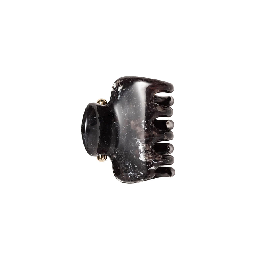 UNDO 2" Claw Clip - Black Marble - Accessories - Broken English Jewelry side view
