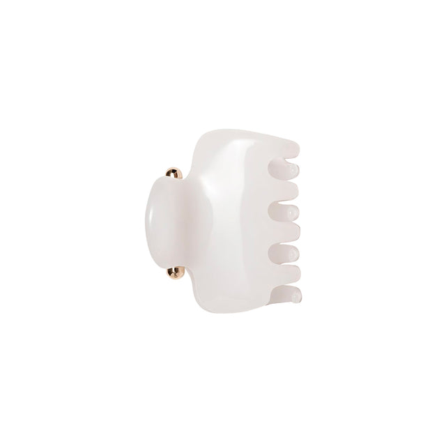 2" Claw Clip - Milkglass, side view