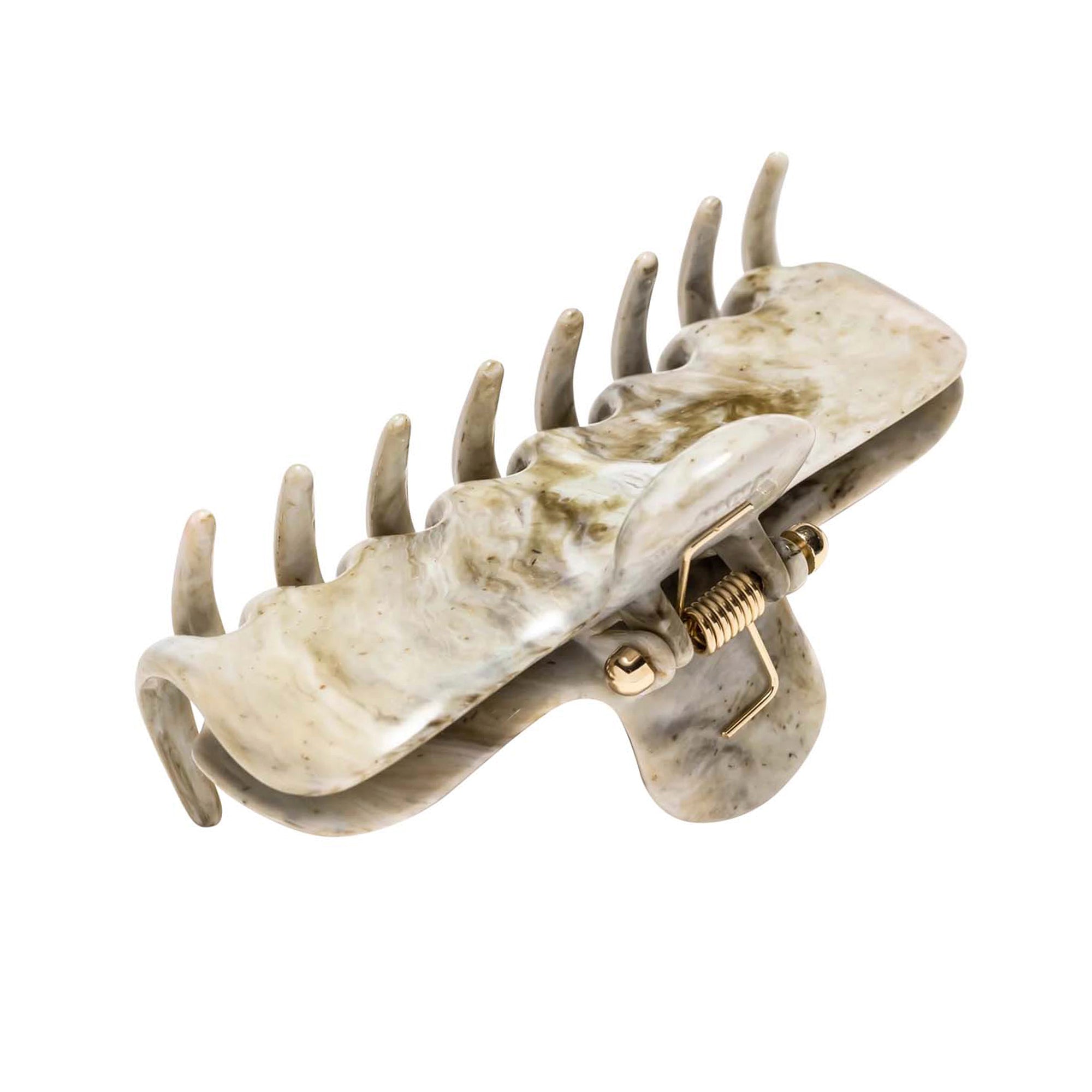 4" Claw Clip - Green Marble