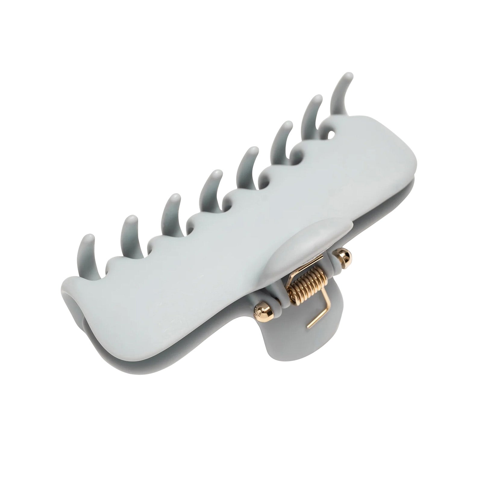 UNDO 4" Claw Clip - Stone Blue - Accessories - Broken English Jewelry side angled view