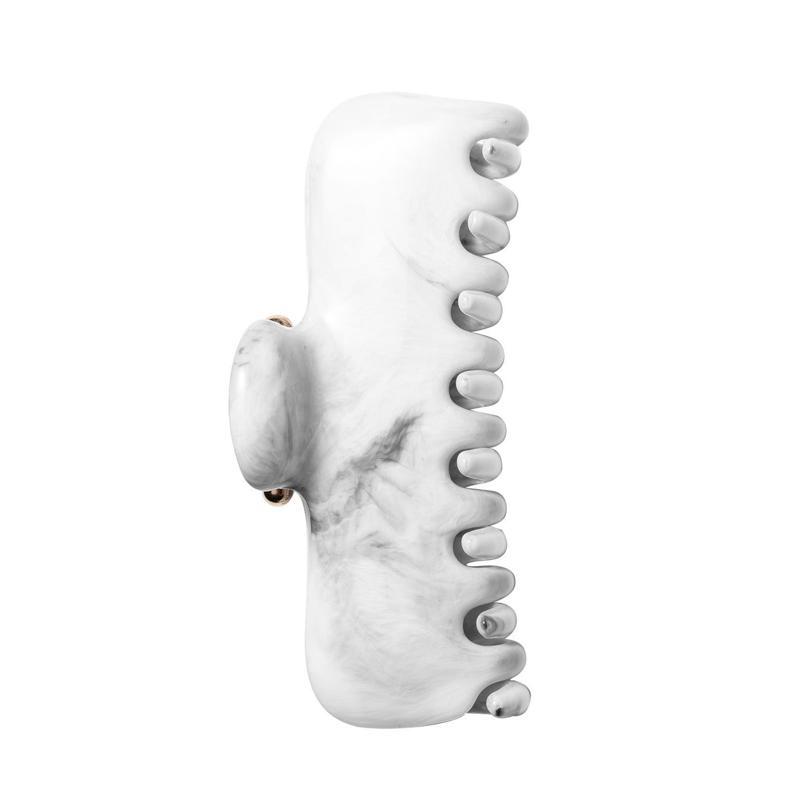 4" Claw Clip - Carrara Marble