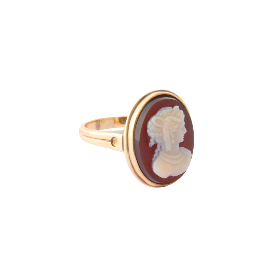 Agate Roman Goddess Cameo Ring