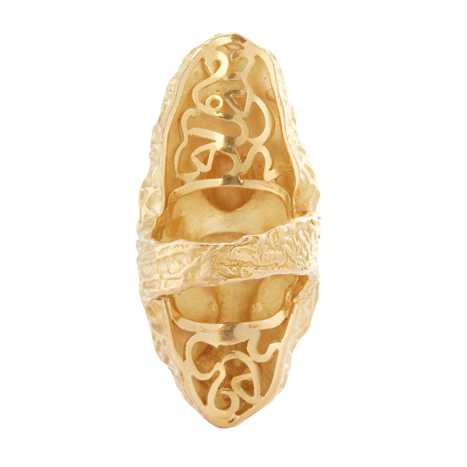 Antique & Vintage Jewelry Large Deity Ring, back view