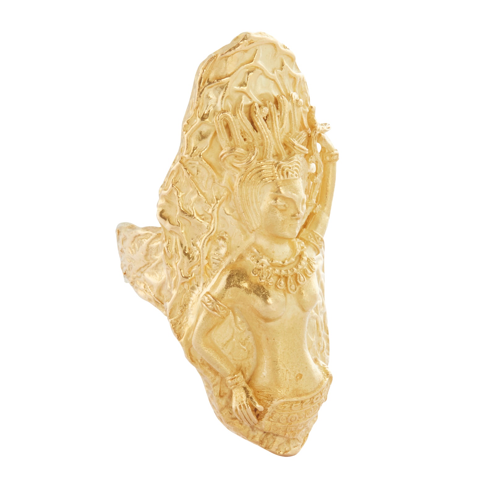 Antique & Vintage Jewelry Large Deity Ring, side view