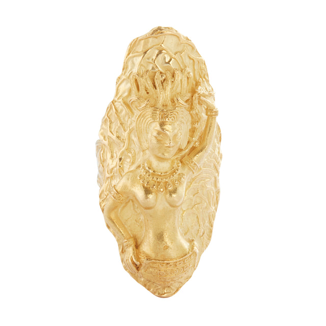 Antique & Vintage Jewelry Large Deity Ring, front view
