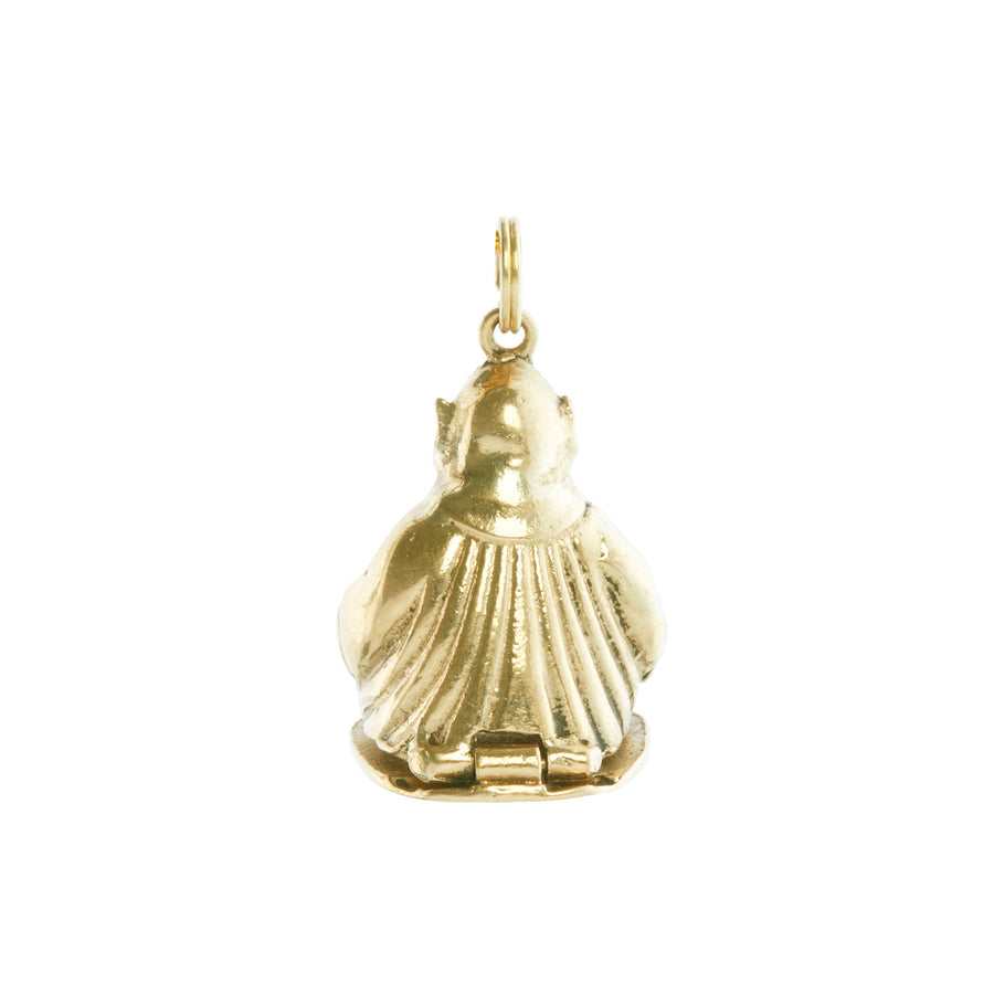 Antique & Vintage Jewelry Buddha Locket - Charms & Pendants - Broken English Jewelry back view