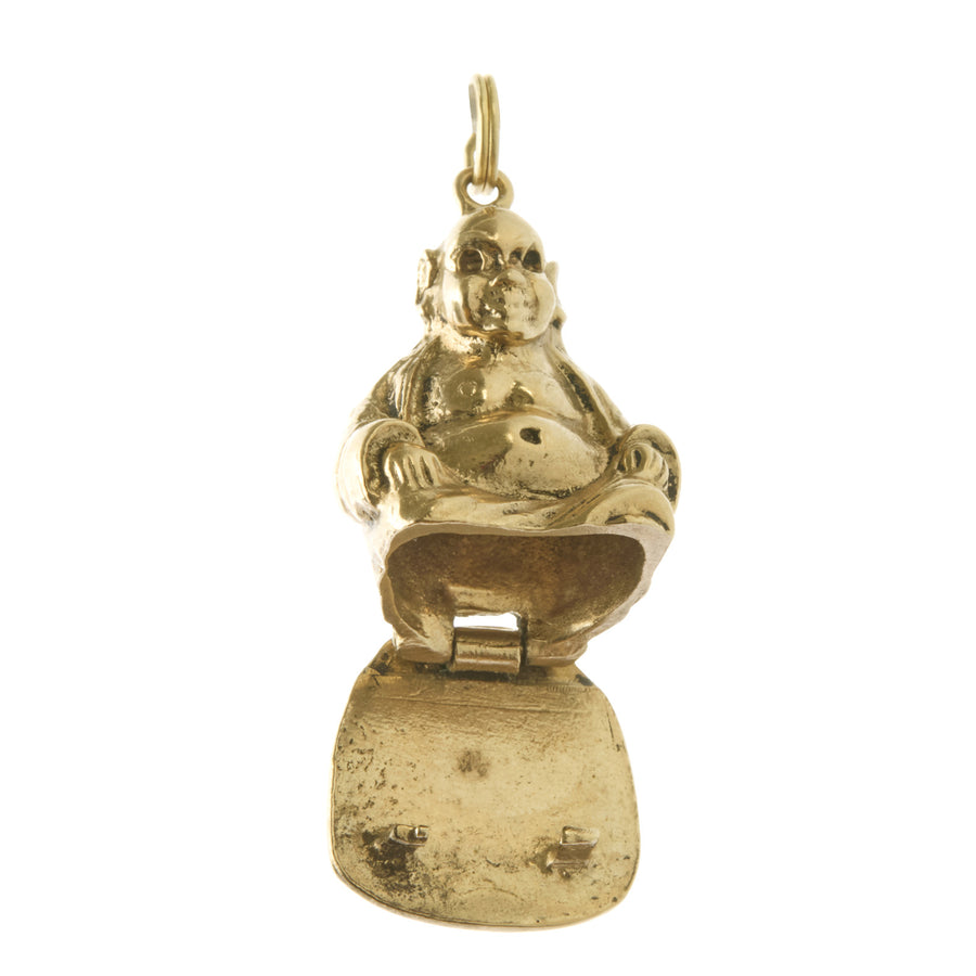 Antique & Vintage Jewelry Buddha Locket - Charms & Pendants - Broken English Jewelry open view