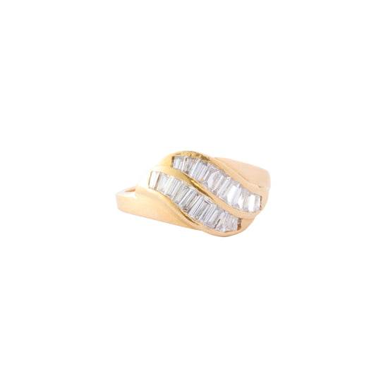 Double Wave Baguette Ring - Main Img