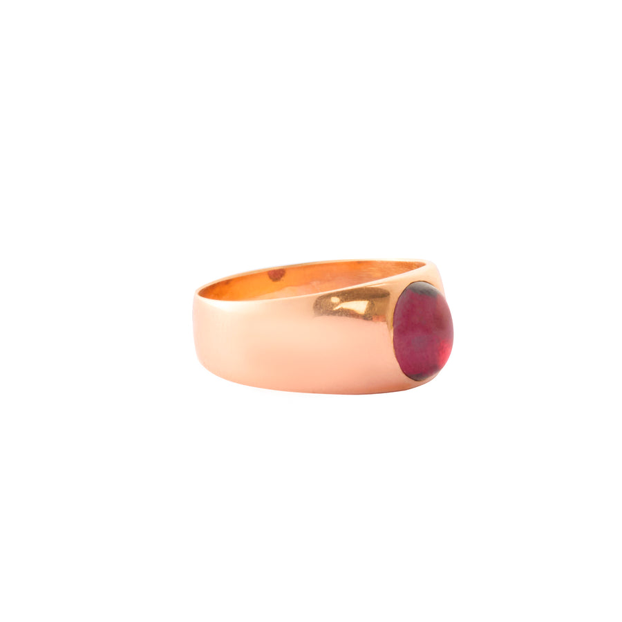 Garnet Wide Band Ring