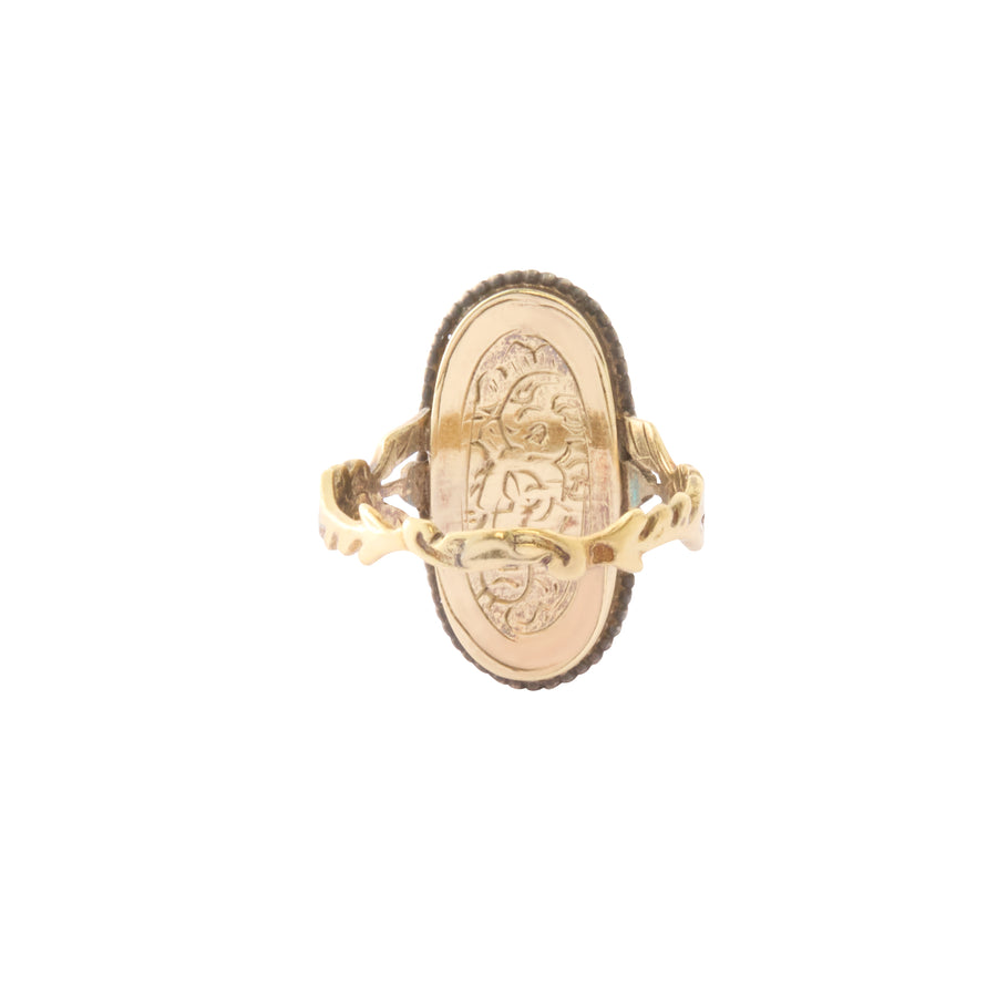 Diamond Basket of Flowers Motif Ring