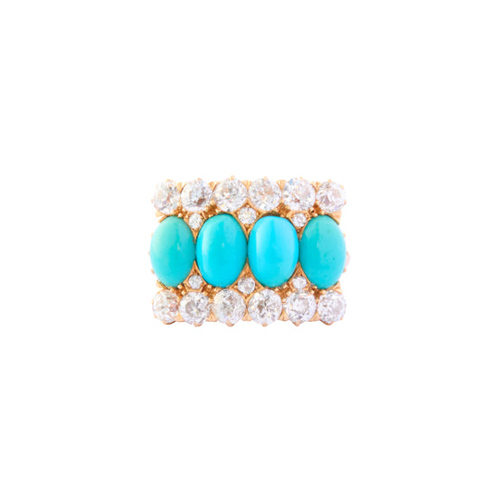 Spaulding & Co Ring - Diamond and Turquoise - Main Img