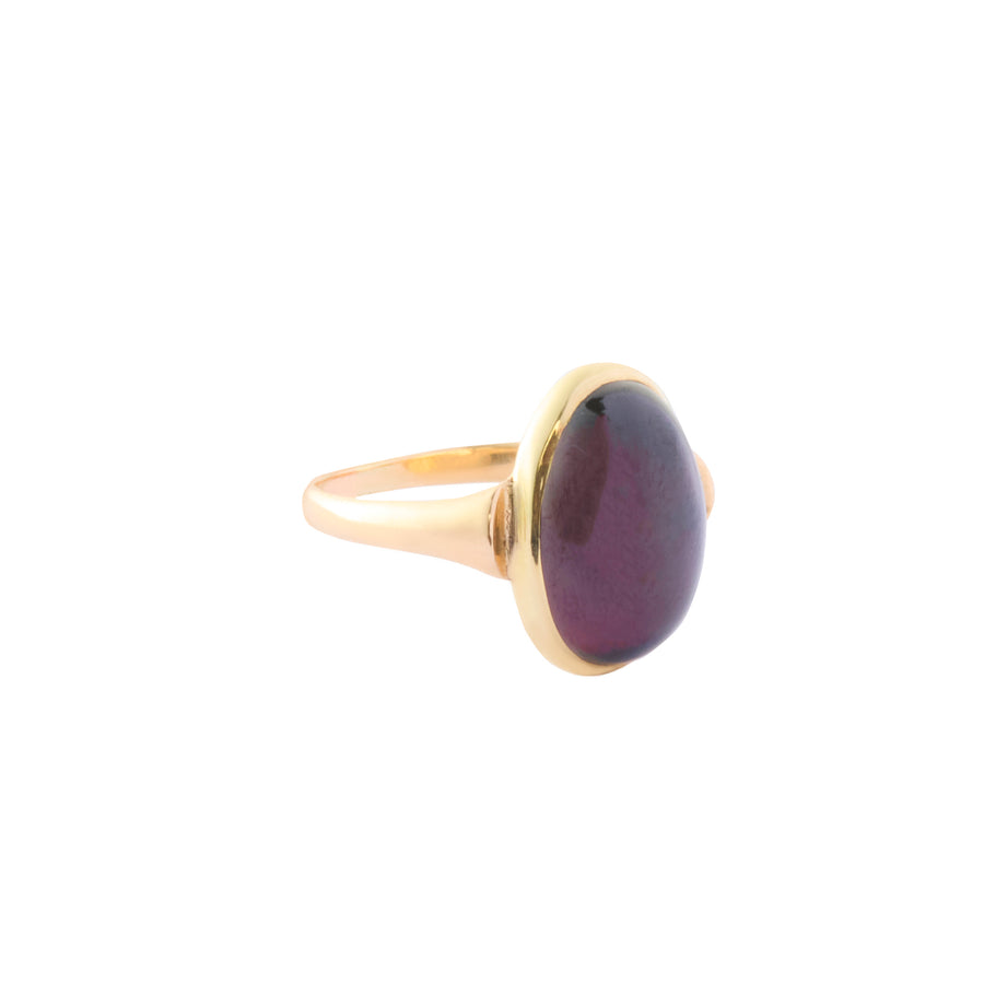 Garnet Cab Ring - Oval