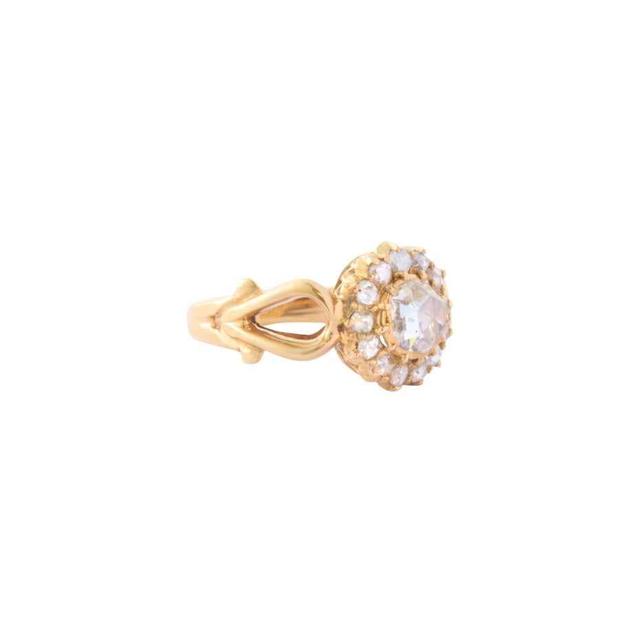 Open Shoulder Cluster Ring